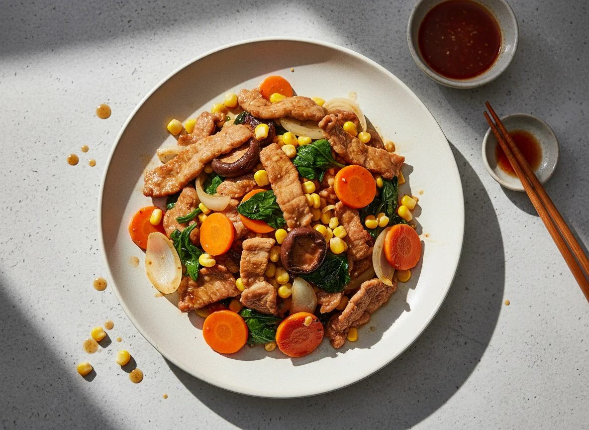 Stir-fried Pork with Vegetables photo