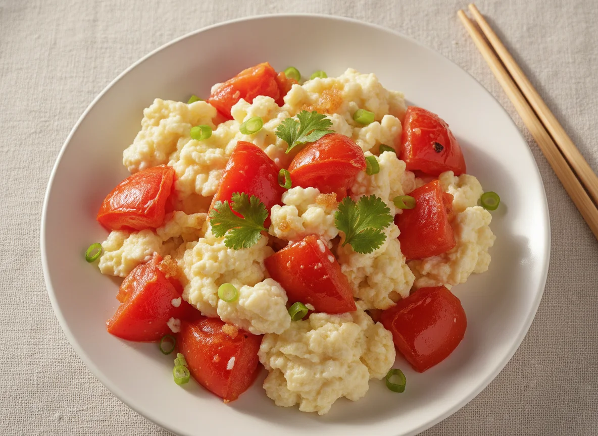 Stir-fried Tomato and Egg White photo