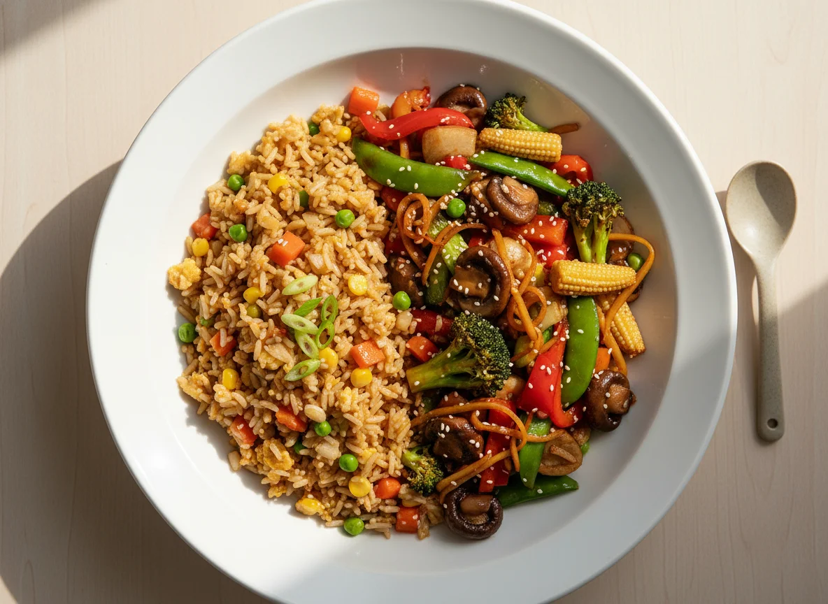 Stir-fried Vegetables with Rice photo