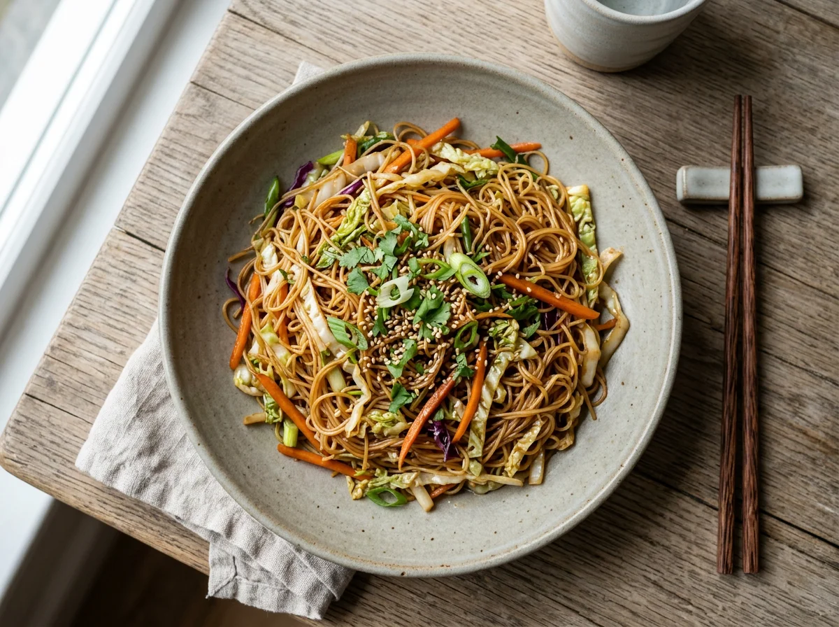Stir-fried Vermicelli Noodles with Vegetables photo