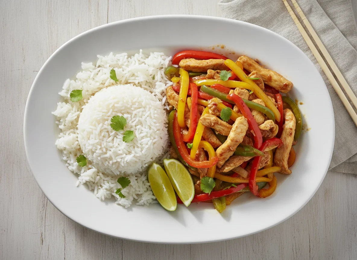 Stir-fry with Jasmine Rice photo