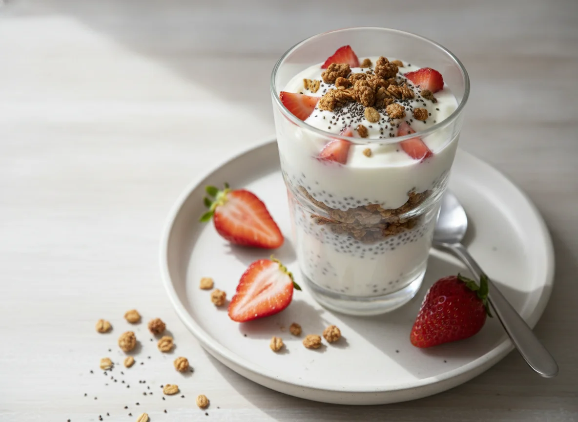 Strawberry and Chia Seed Yogurt Parfait photo