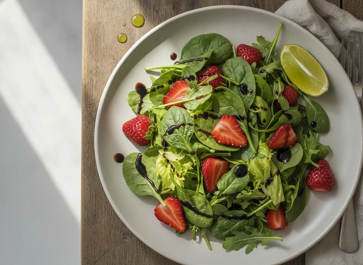 Strawberry and Mixed Green Salad photo