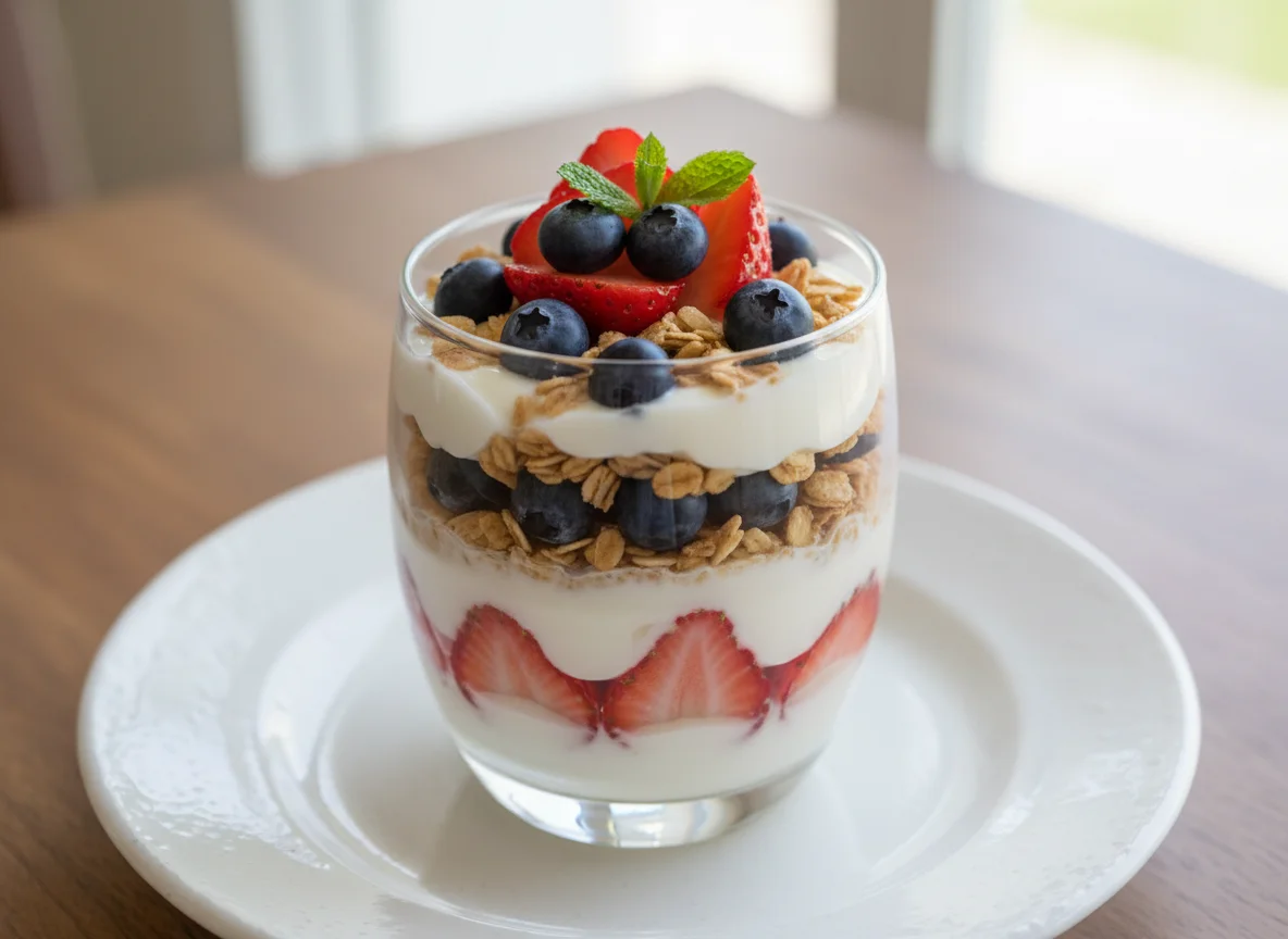 Strawberry Blueberry Yogurt Parfait photo