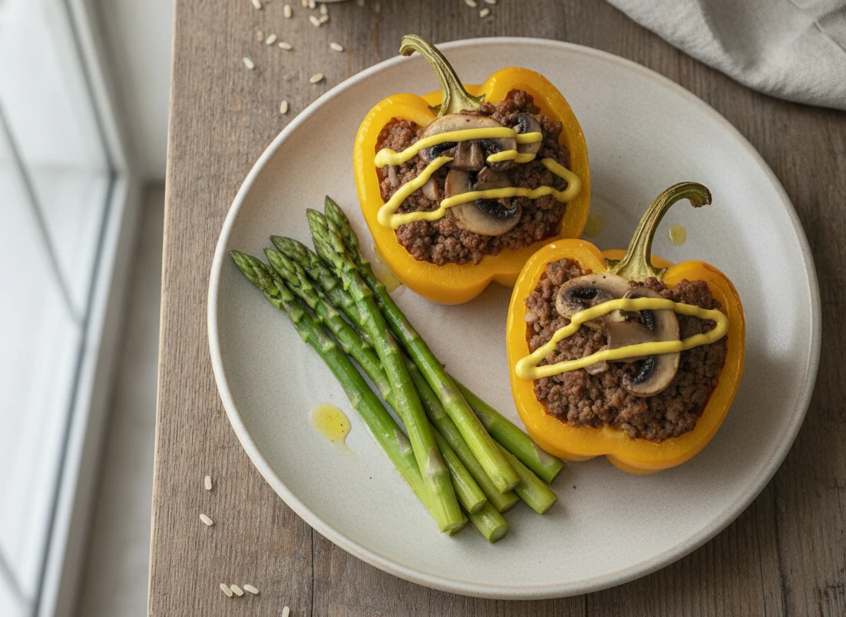Stuffed Bell Peppers with Asparagus photo
