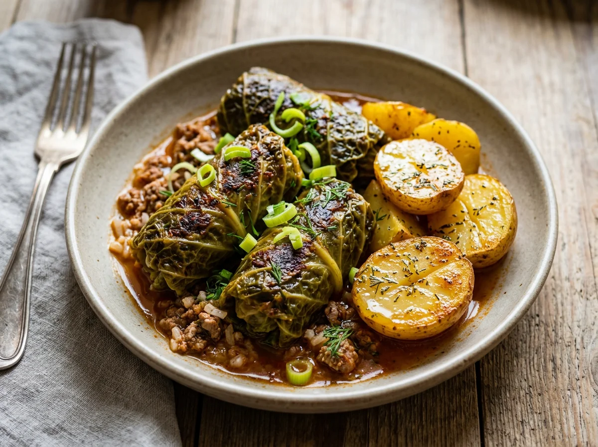 Stuffed Cabbage Rolls (Sarma) with Potatoes photo