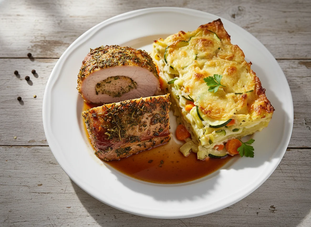 Stuffed Meat and Gratin photo