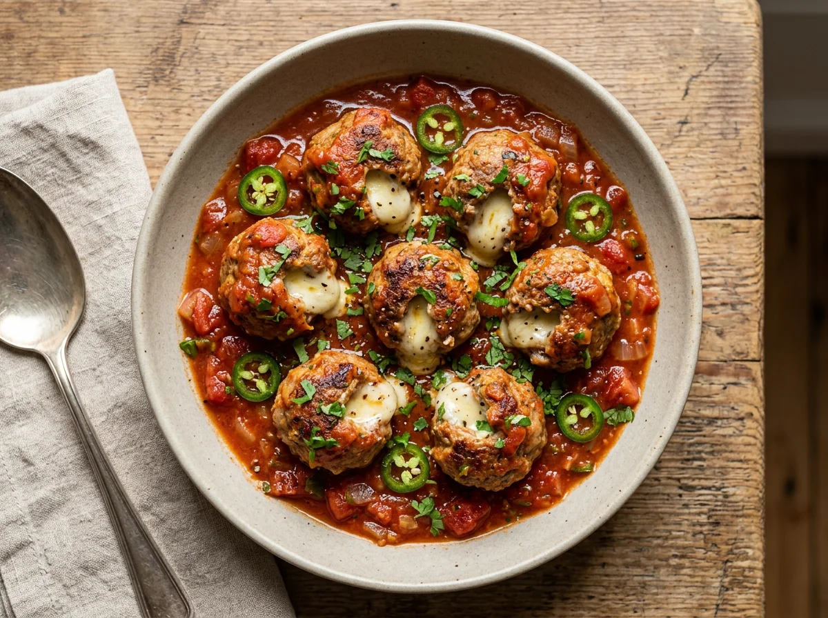 Stuffed Meatballs in Tomato Sauce photo