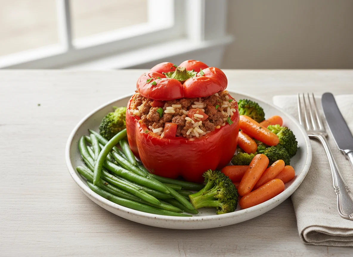Stuffed Pepper with Mixed Vegetables photo