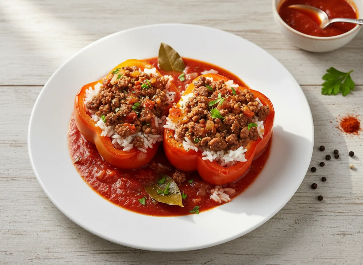 Stuffed Pepper with Sauce photo