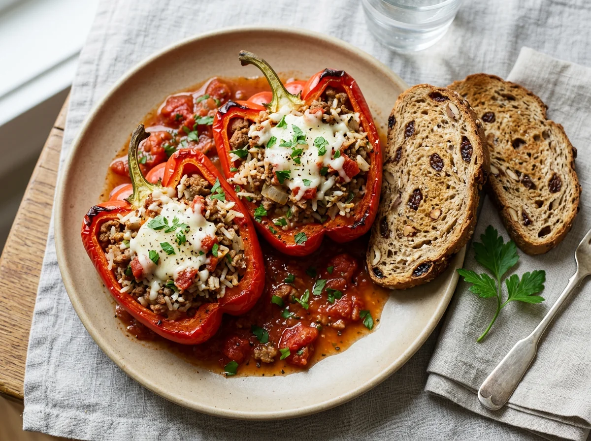Stuffed Peppers with Bread photo