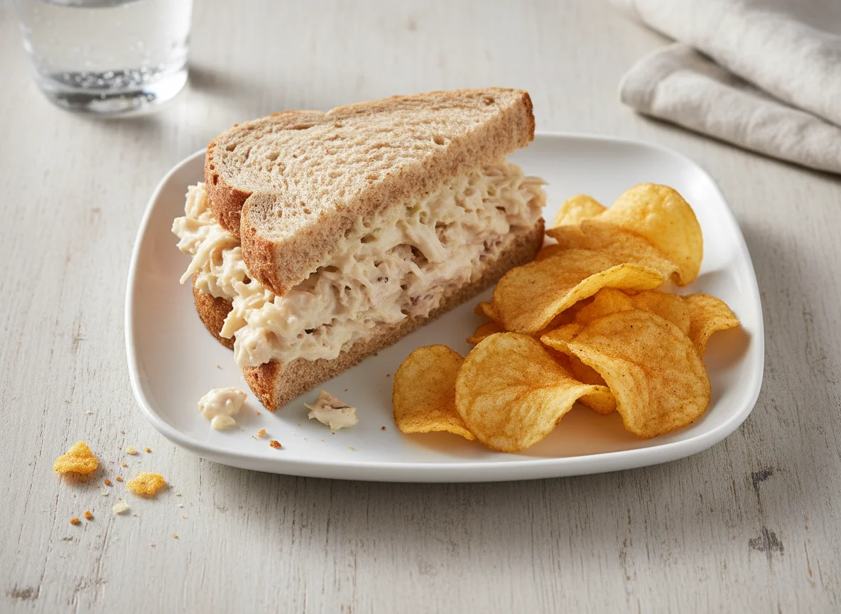 Subway Sandwich with Chips photo