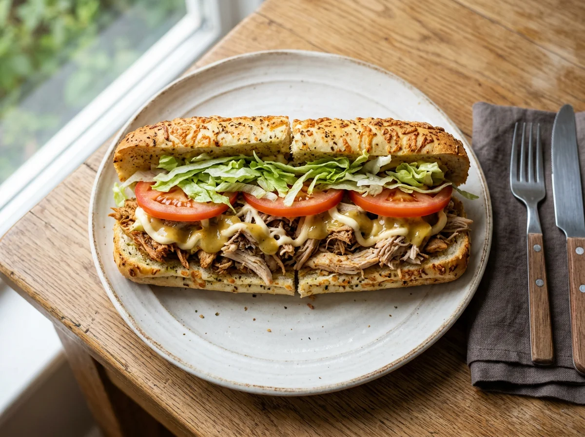 Subway-style sandwich photo