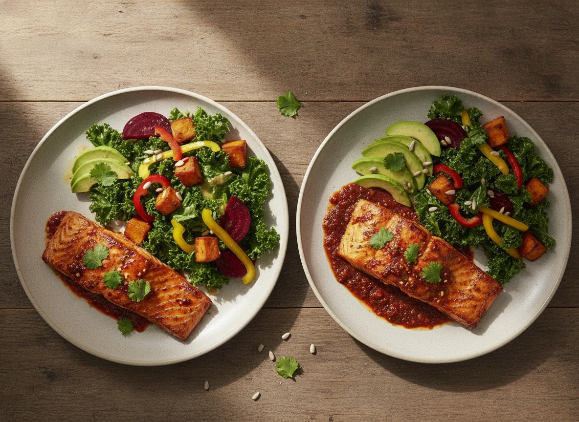 Superfood Salad and Thai Salmon photo