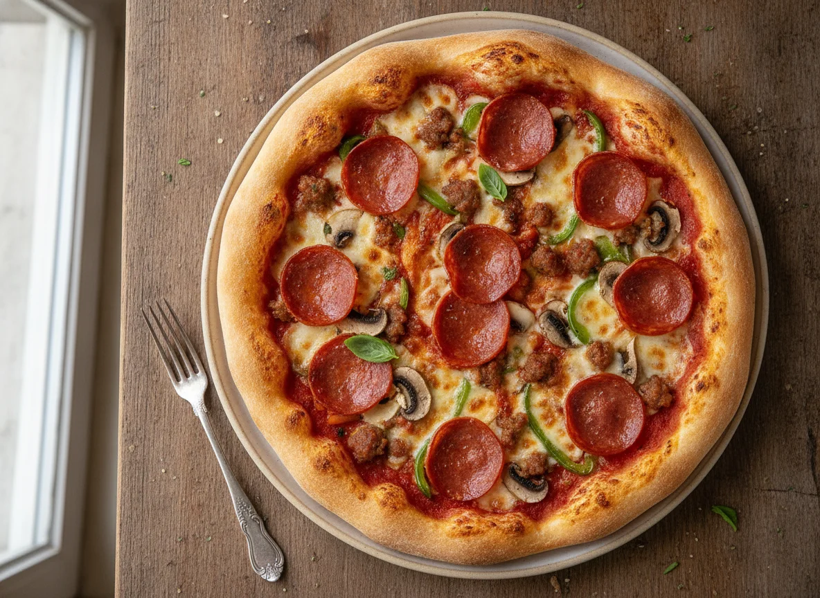 Supreme Pizza with Thick Crust photo