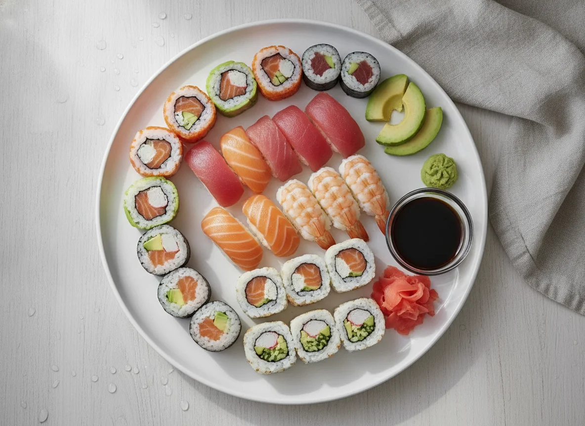 Sushi Platter with Avocado photo