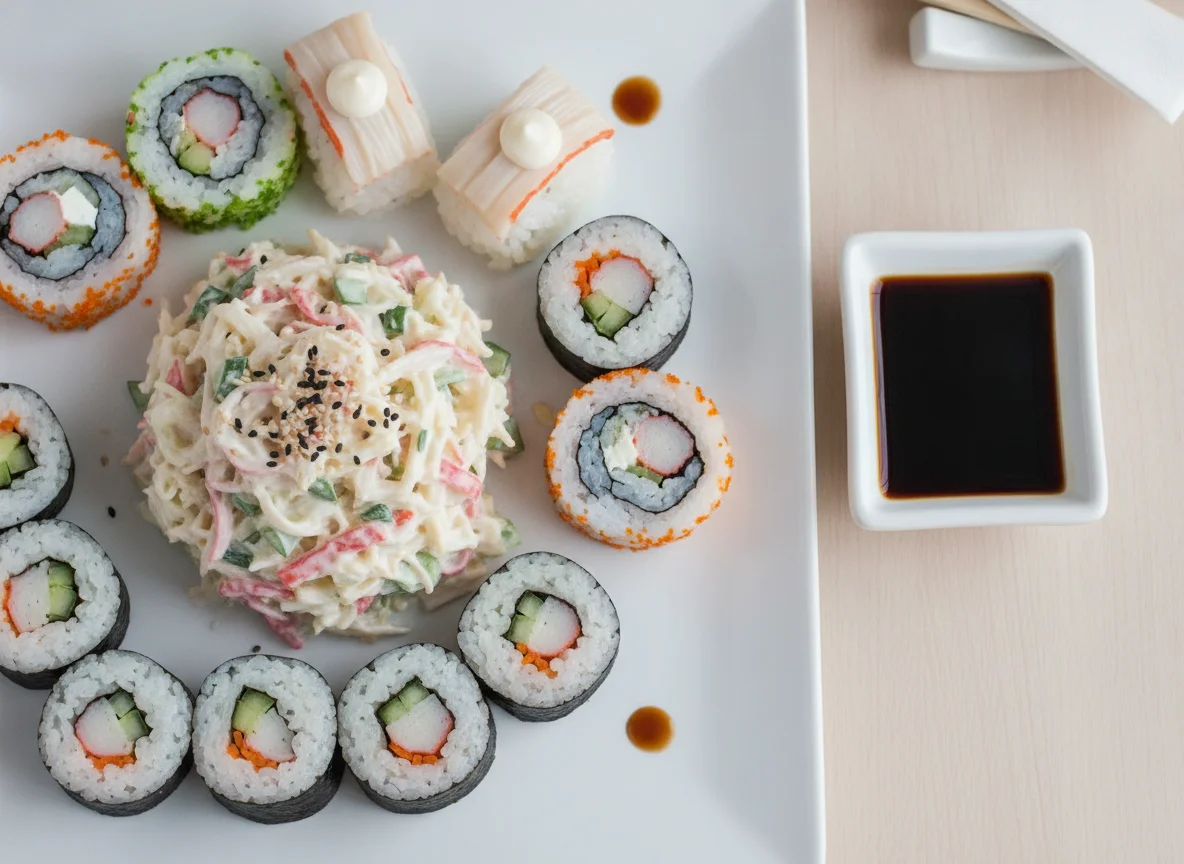 Sushi Platter with Crab Salad photo