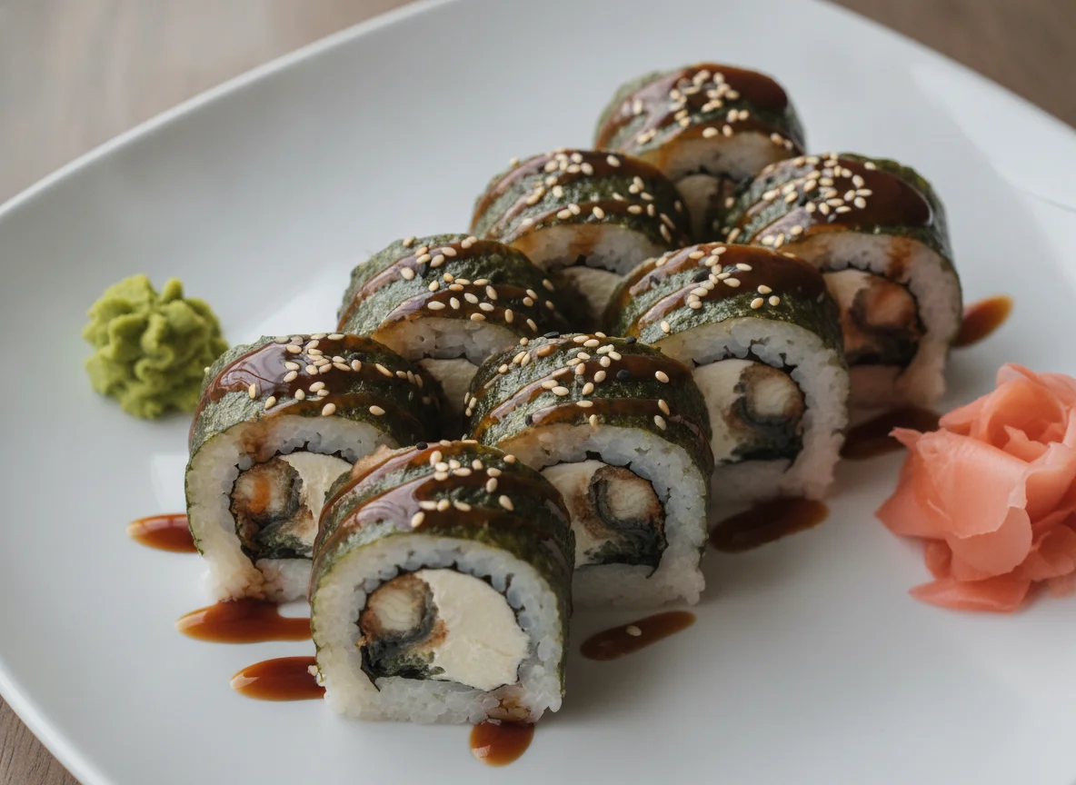 Sushi Roll with Eel and Cream Cheese photo