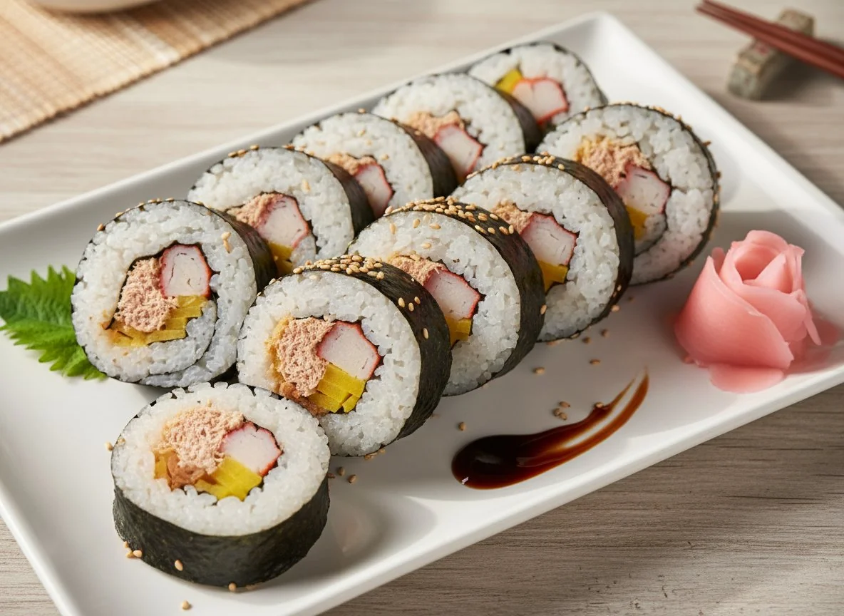 Sushi Rolls with Pickled Ginger photo