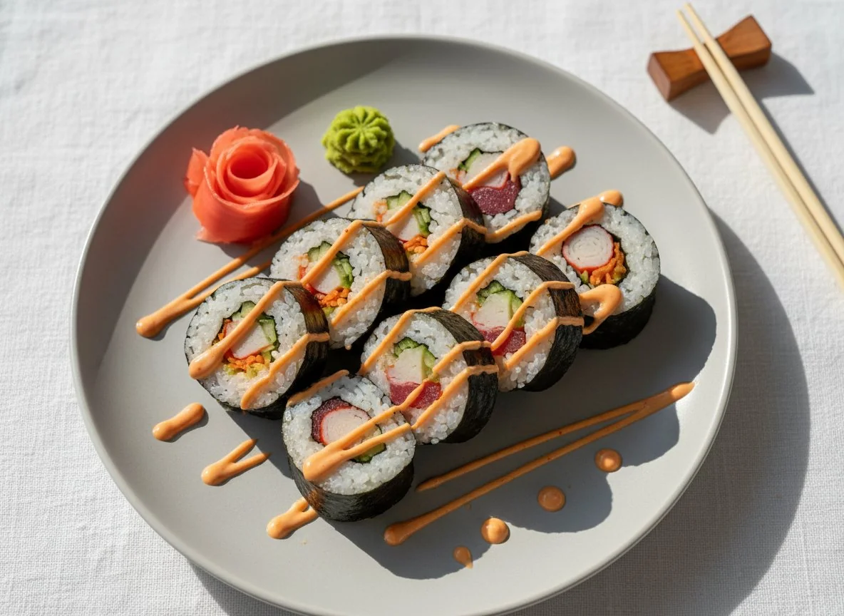 Sushi Rolls with Spicy Mayo photo