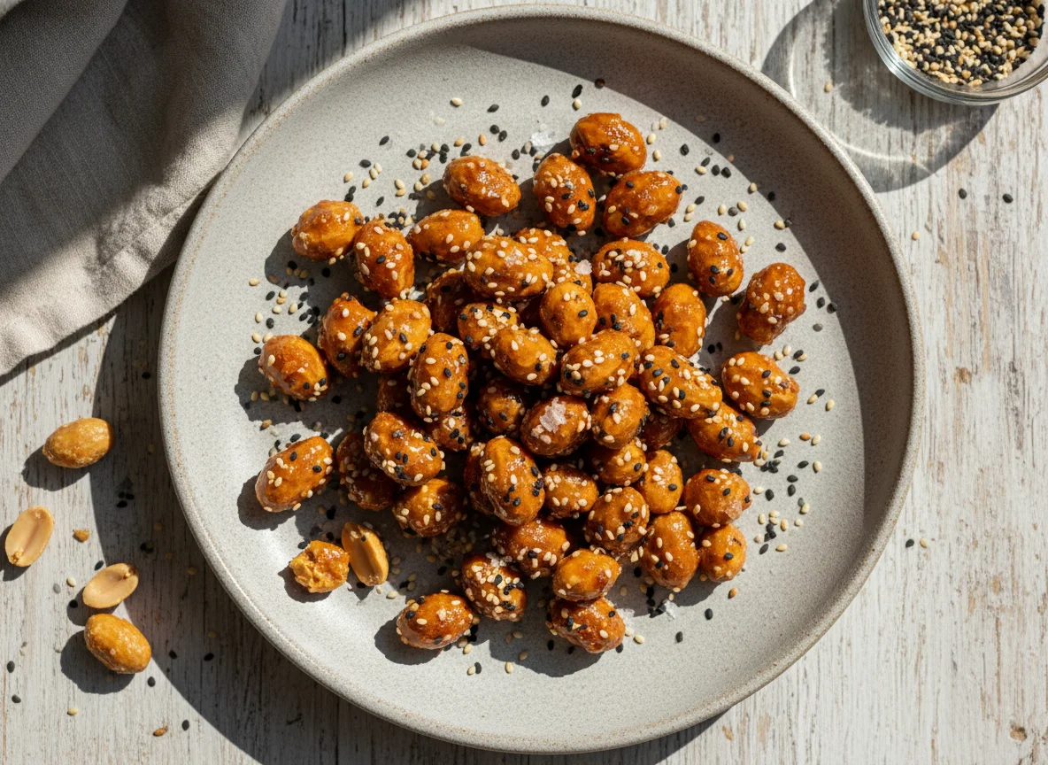 Sweet and Salty Sesame Peanuts photo
