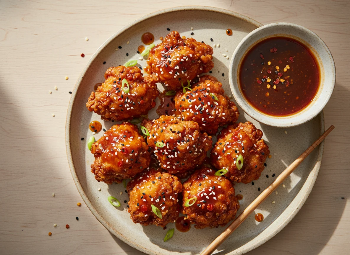 Sweet and Spicy Fried Chicken Bites photo
