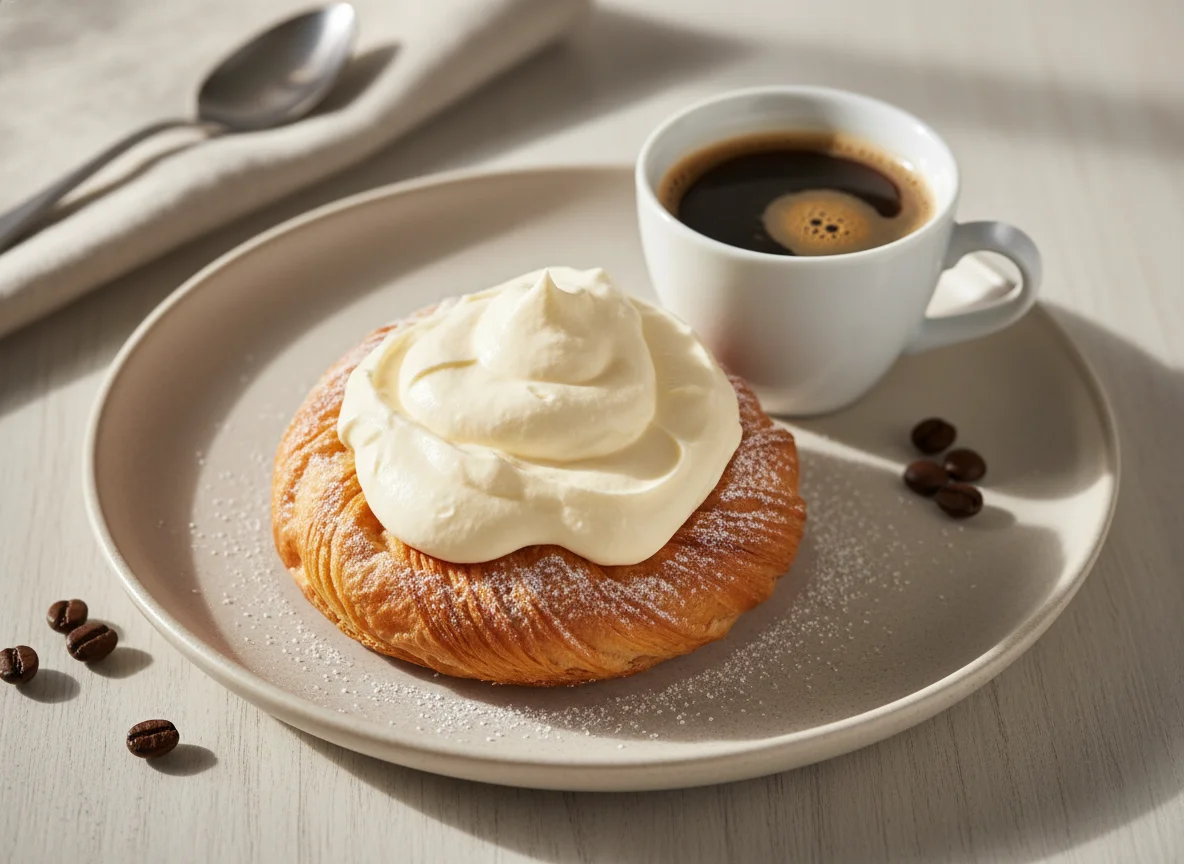 Sweet Pastry with Cream photo