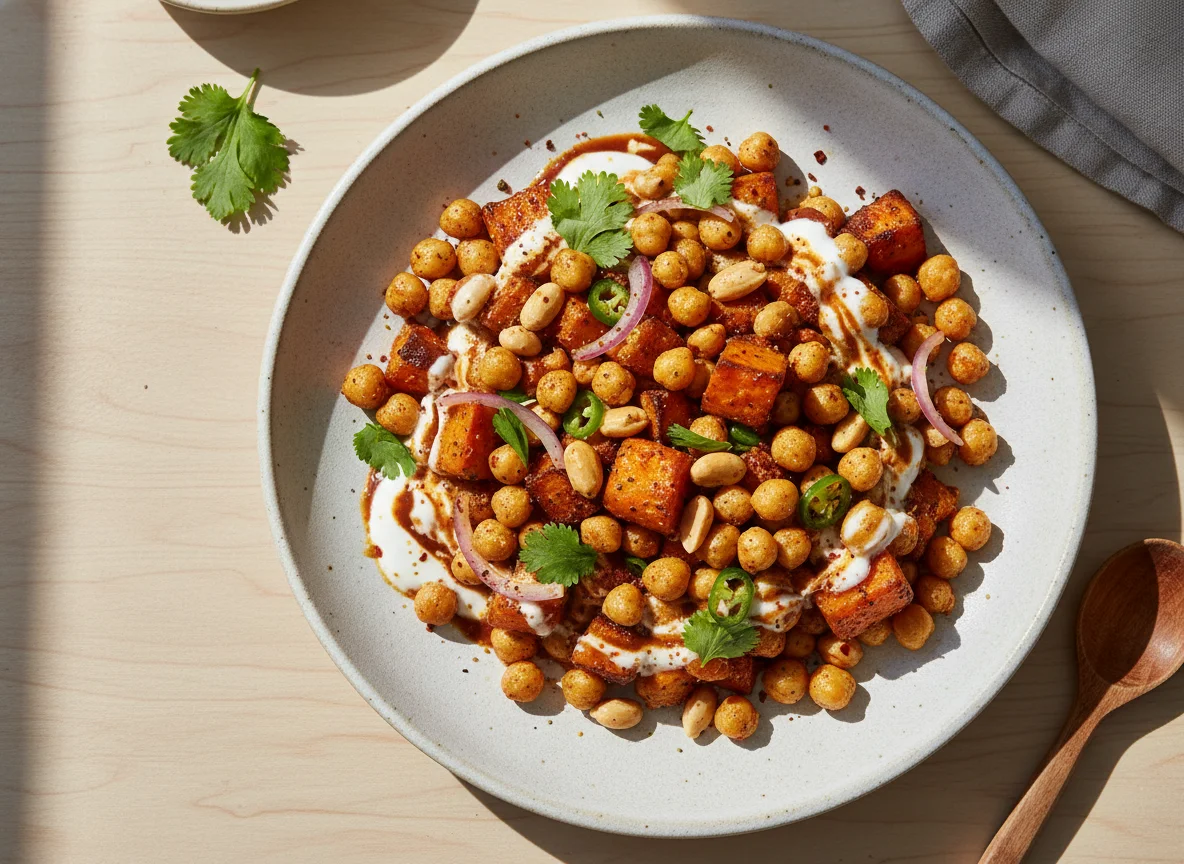 Sweet Potato and Peanut Chaat photo