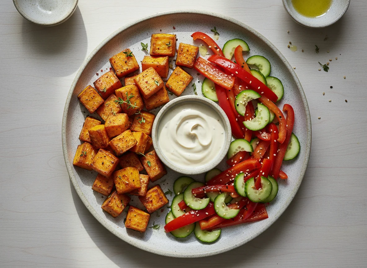Sweet Potato, Pepper, and Cucumber Snack Box photo