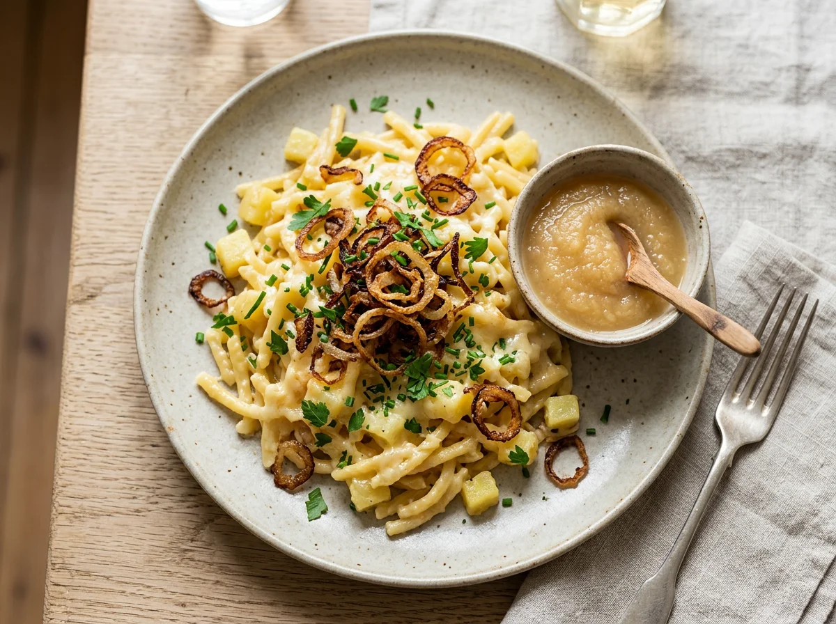 Swiss Älplermagronen with Applesauce photo