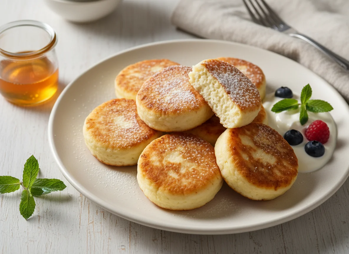 Syrniki (Cottage Cheese Pancakes) photo