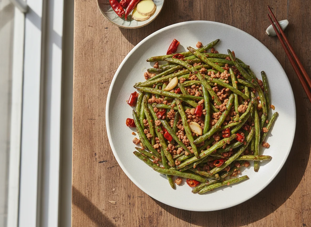 Szechuan Dry-Fried Green Beans photo