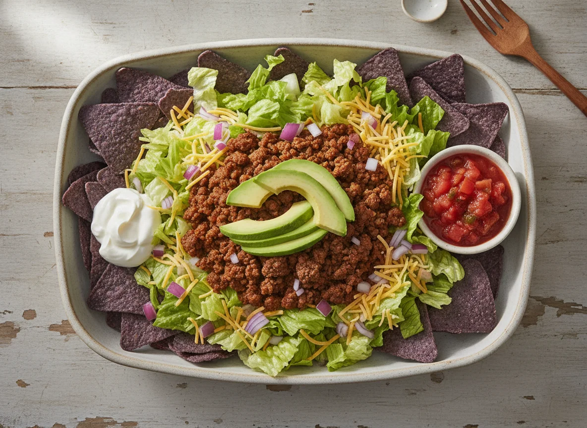 Taco Salad with Blue Corn Chips photo