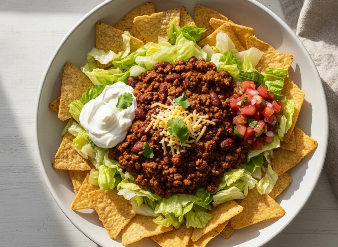 Taco Salad with Tortilla Chips photo