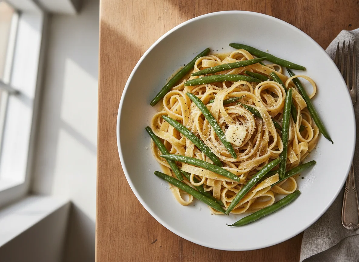 Tagliatelle with Green Beans photo