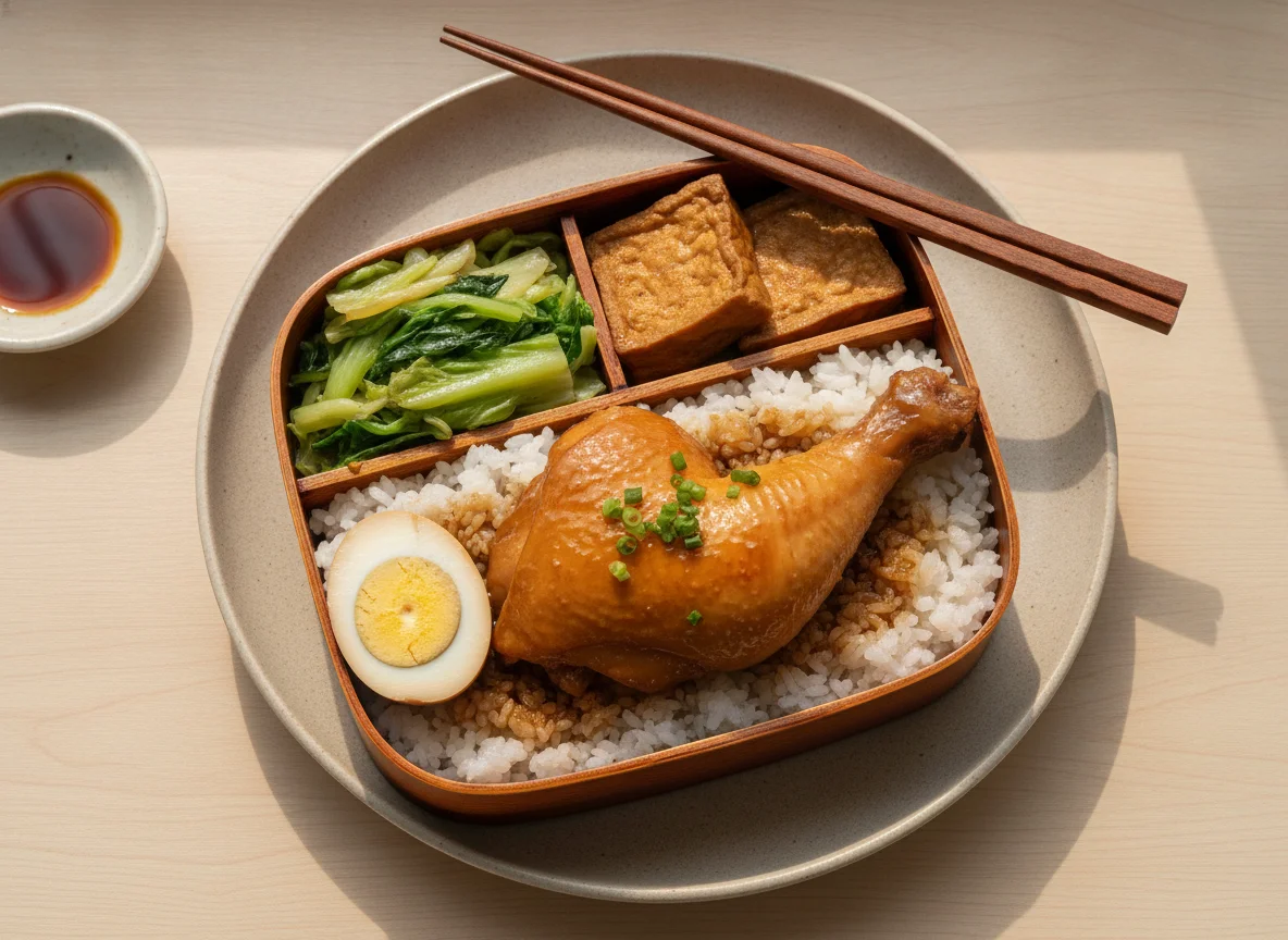 Taiwanese Chicken Leg Bento photo