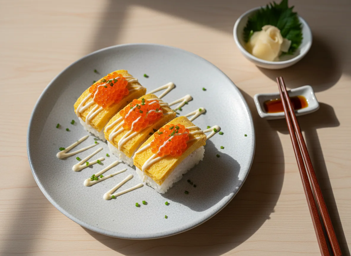 Tamago Sushi with Tobiko photo
