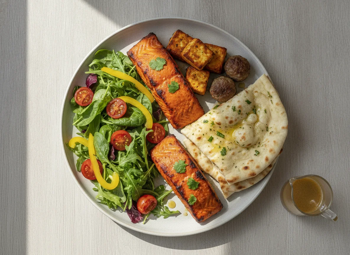 Tandoori Salmon and Paneer Platter photo