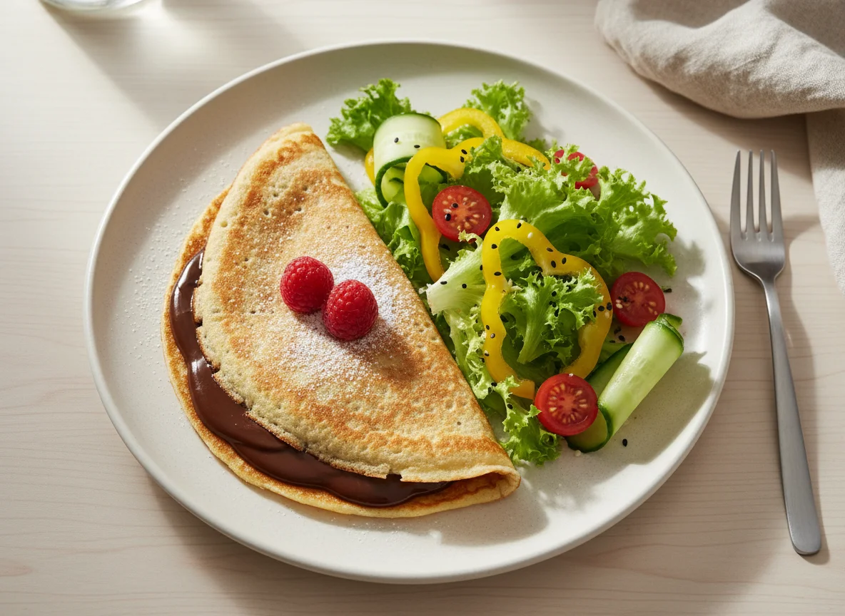 Tapioca Crepe with Salad photo