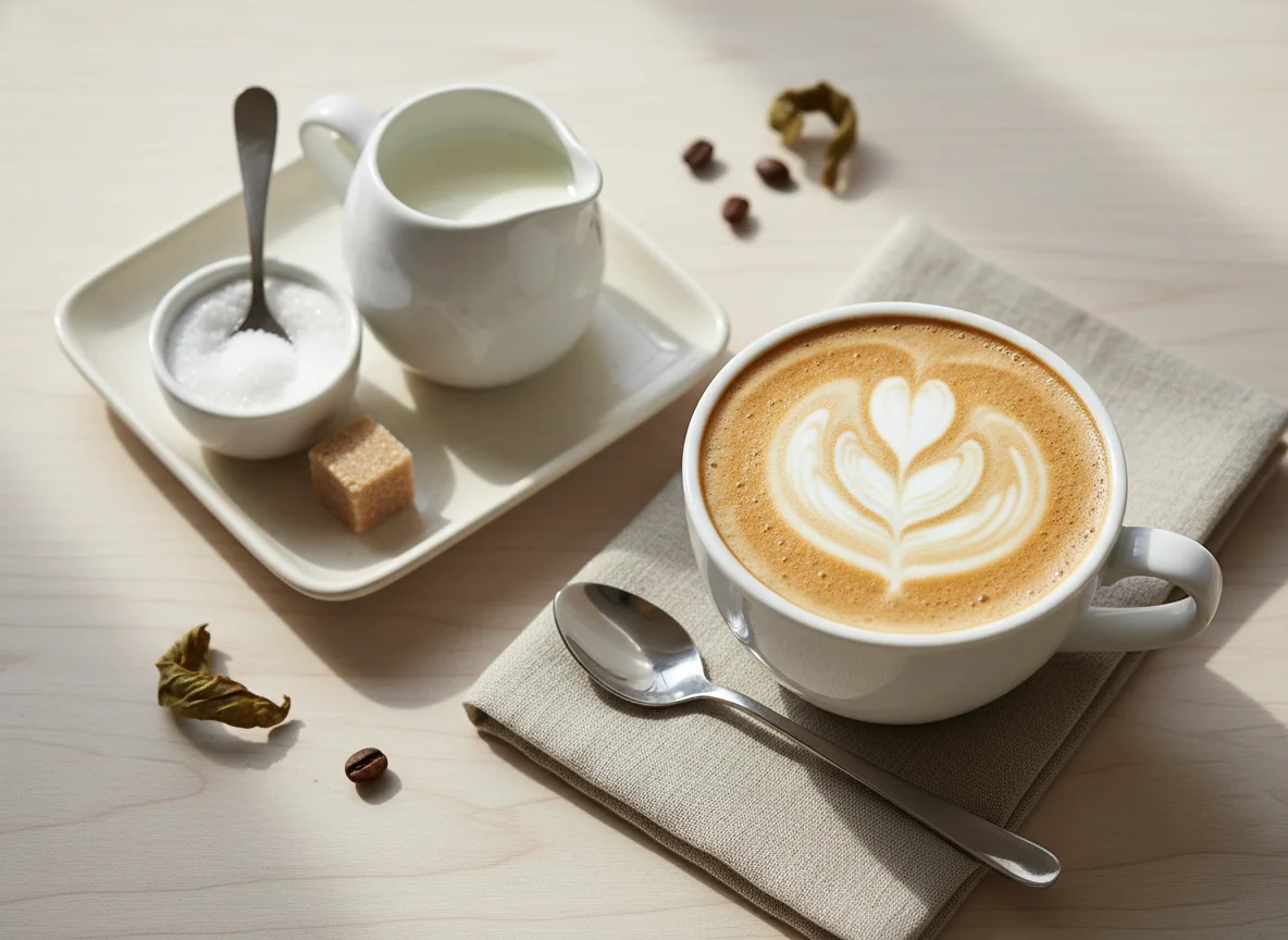 Tea or Coffee with Milk photo