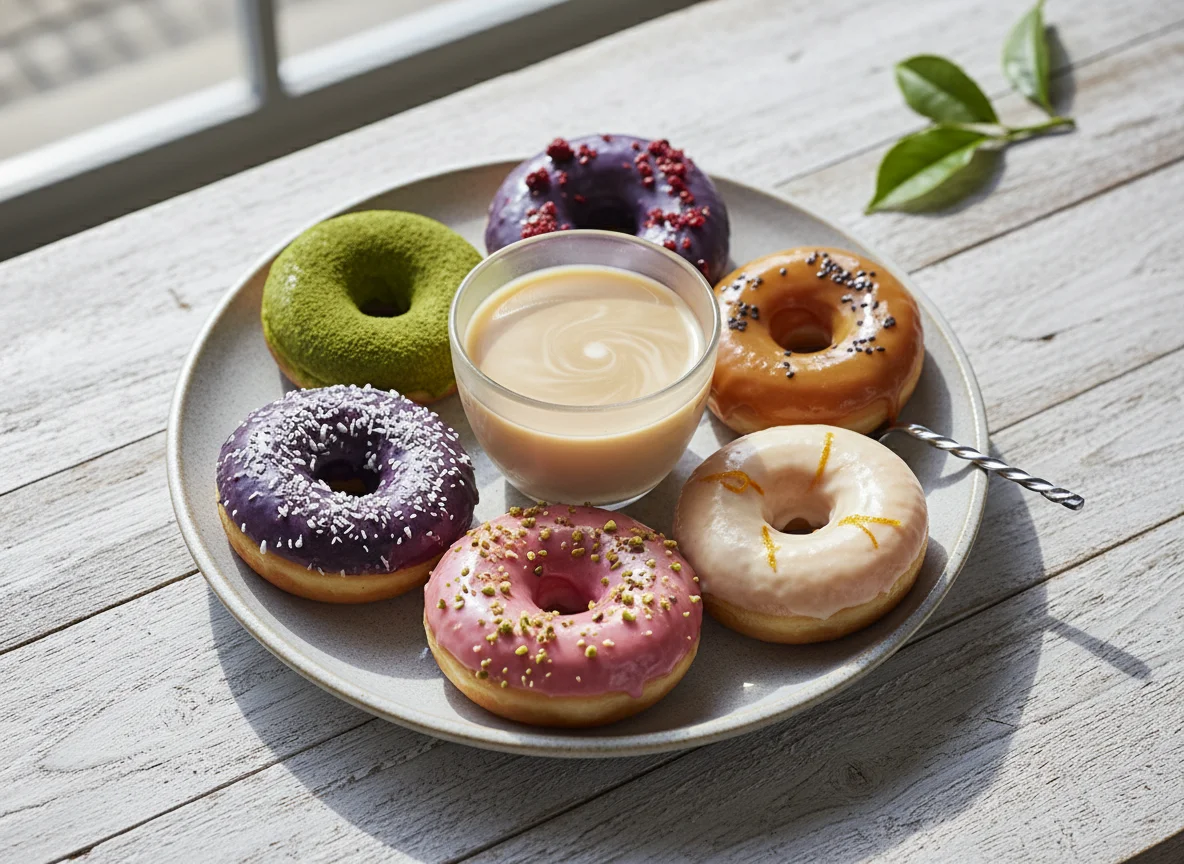 Tea with Mini Donuts photo