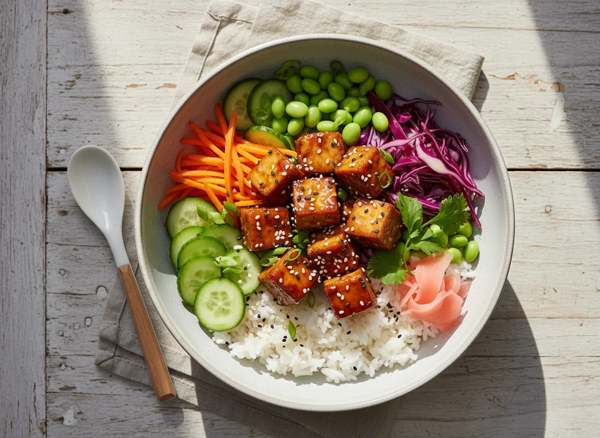 Teriyaki Tofu Poke Bowl photo
