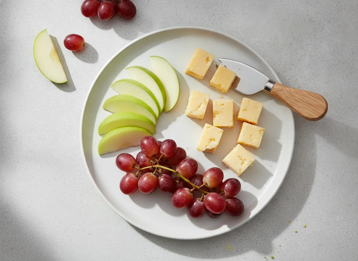 Tesco Apple, Grape & Cheese Snack Pack photo