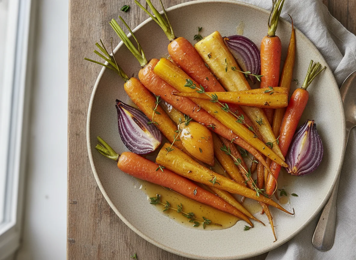 Tesco Finest Root Vegetables with a Honey & Thyme Dressing photo