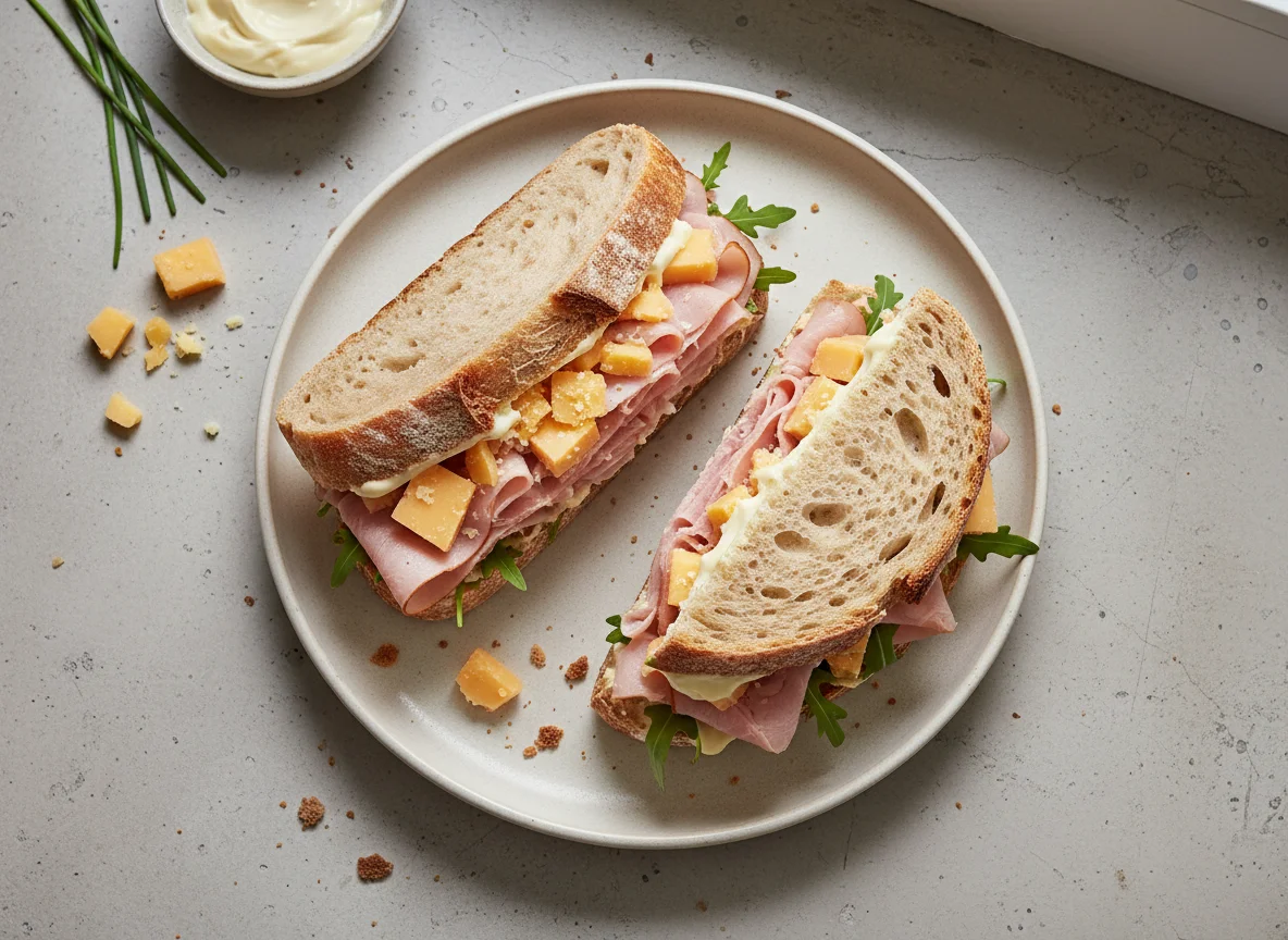 Tesco Smoked Ham & Mature Cheddar with Mayo photo