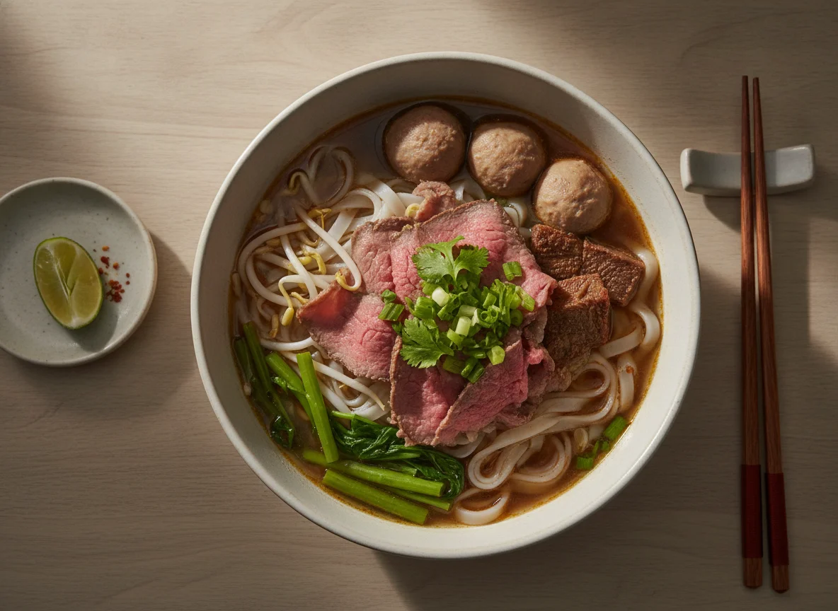 Thai Beef Noodle Soup (Kuay Tiew Neua) photo