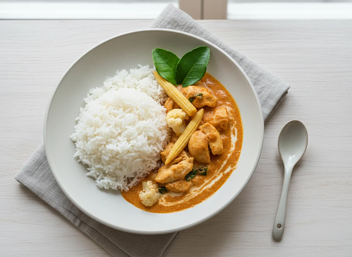 Thai Chicken Curry with Rice photo