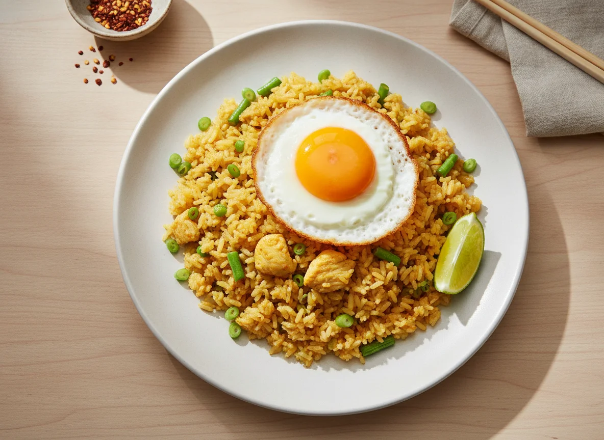 Thai Fried Rice with Fried Egg photo