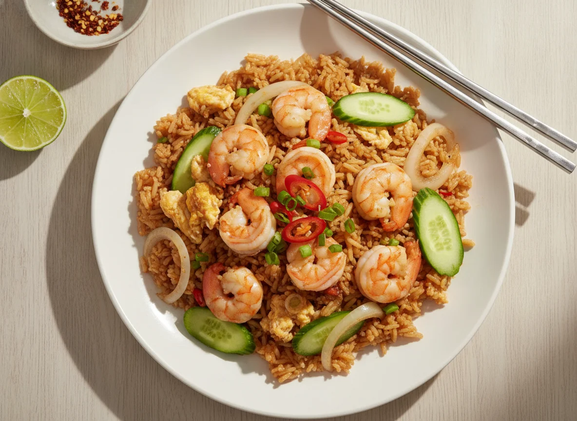 Thai Fried Rice with Shrimp photo