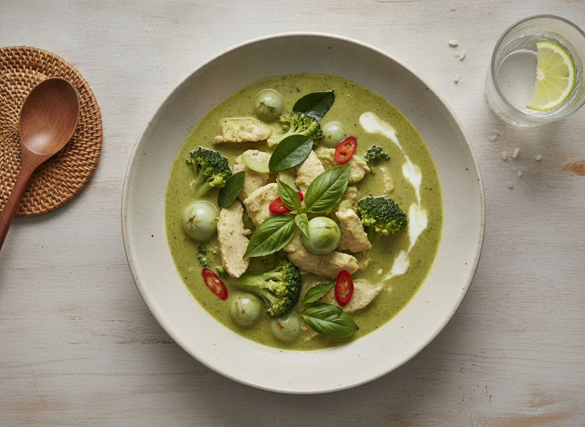 Thai green curry photo